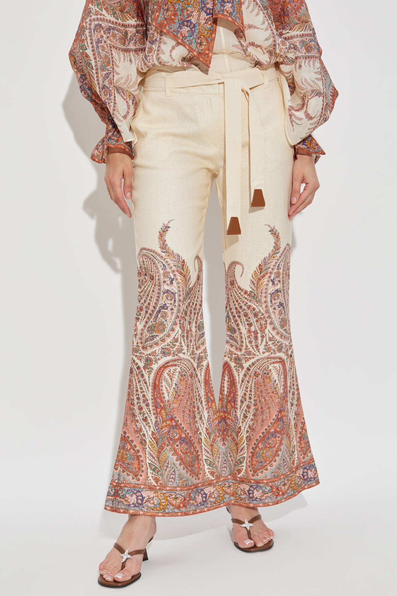 パンツ ZIMMERMANN Woman Pants Multicolor 3235PSS251 CRMPAI Cream Printed trousers Zimmermann - Vitkac AS